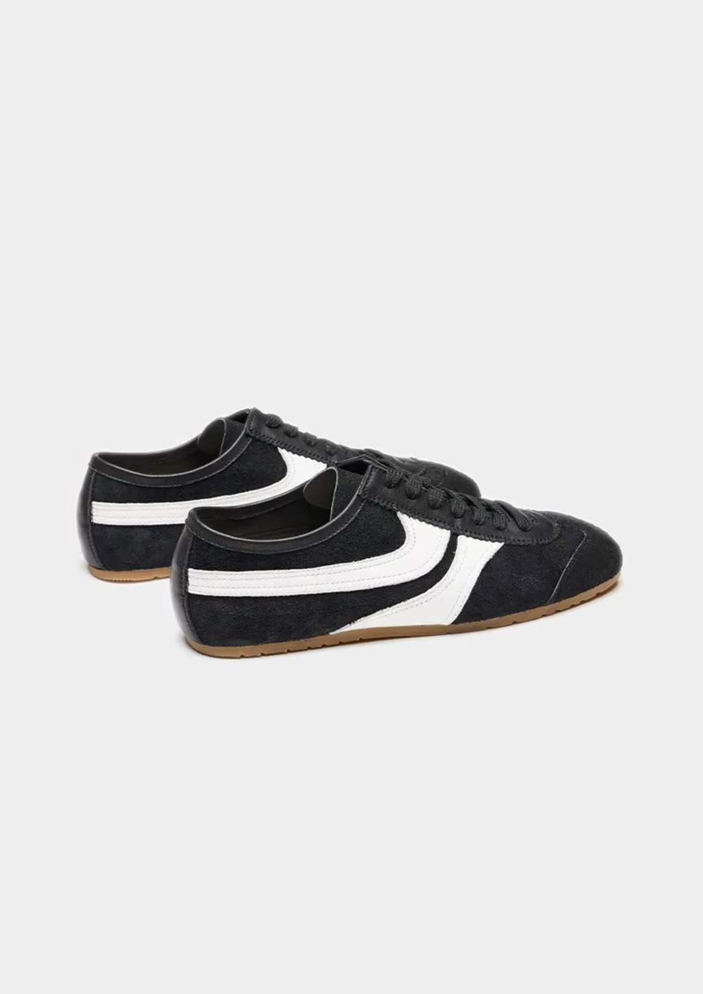 BLACK RETRO TWO-TONE SUEDE RUNNER