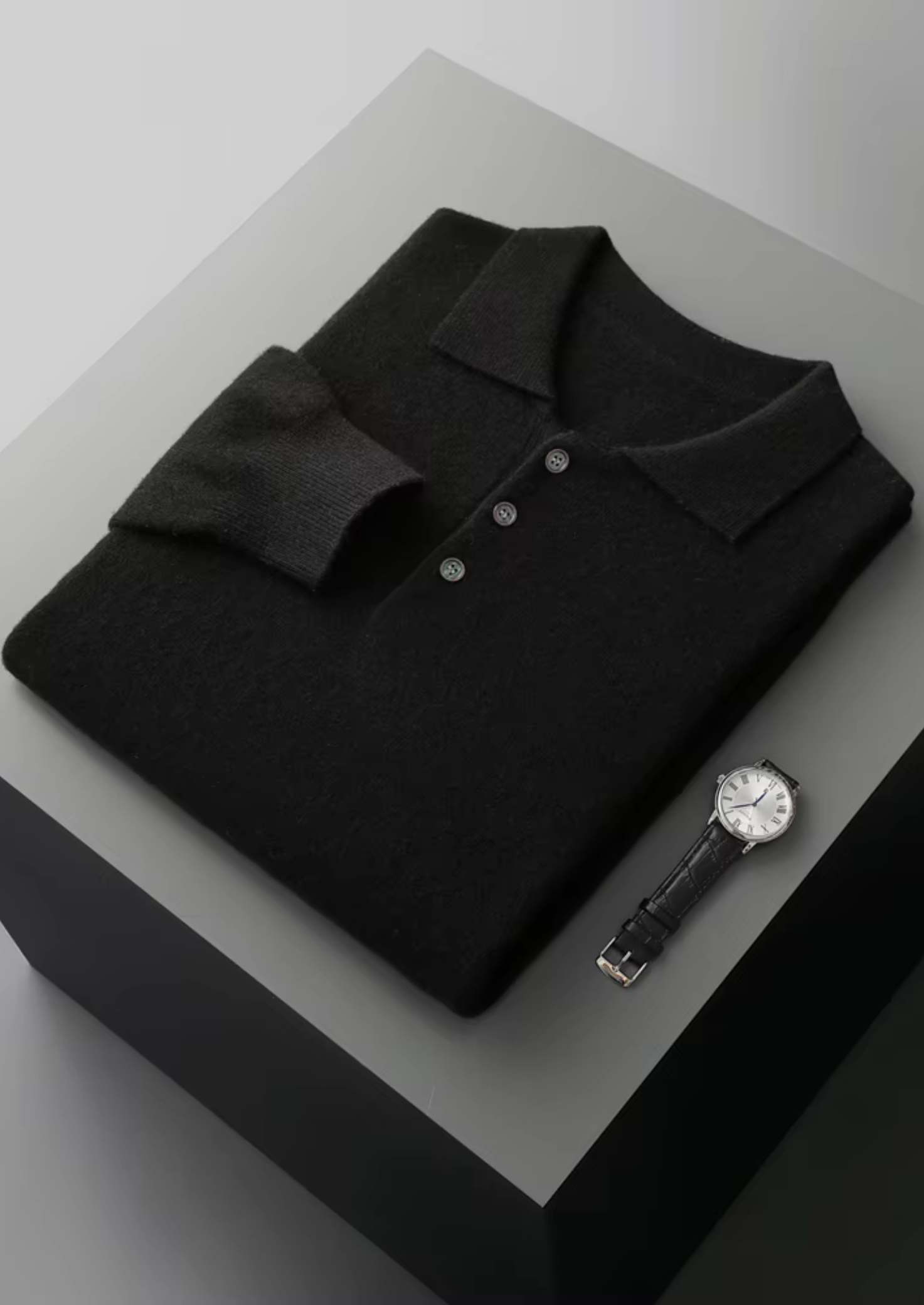 PURE EXTRA-FINE MERINO WOOL CLASSIC SWEATER POLO