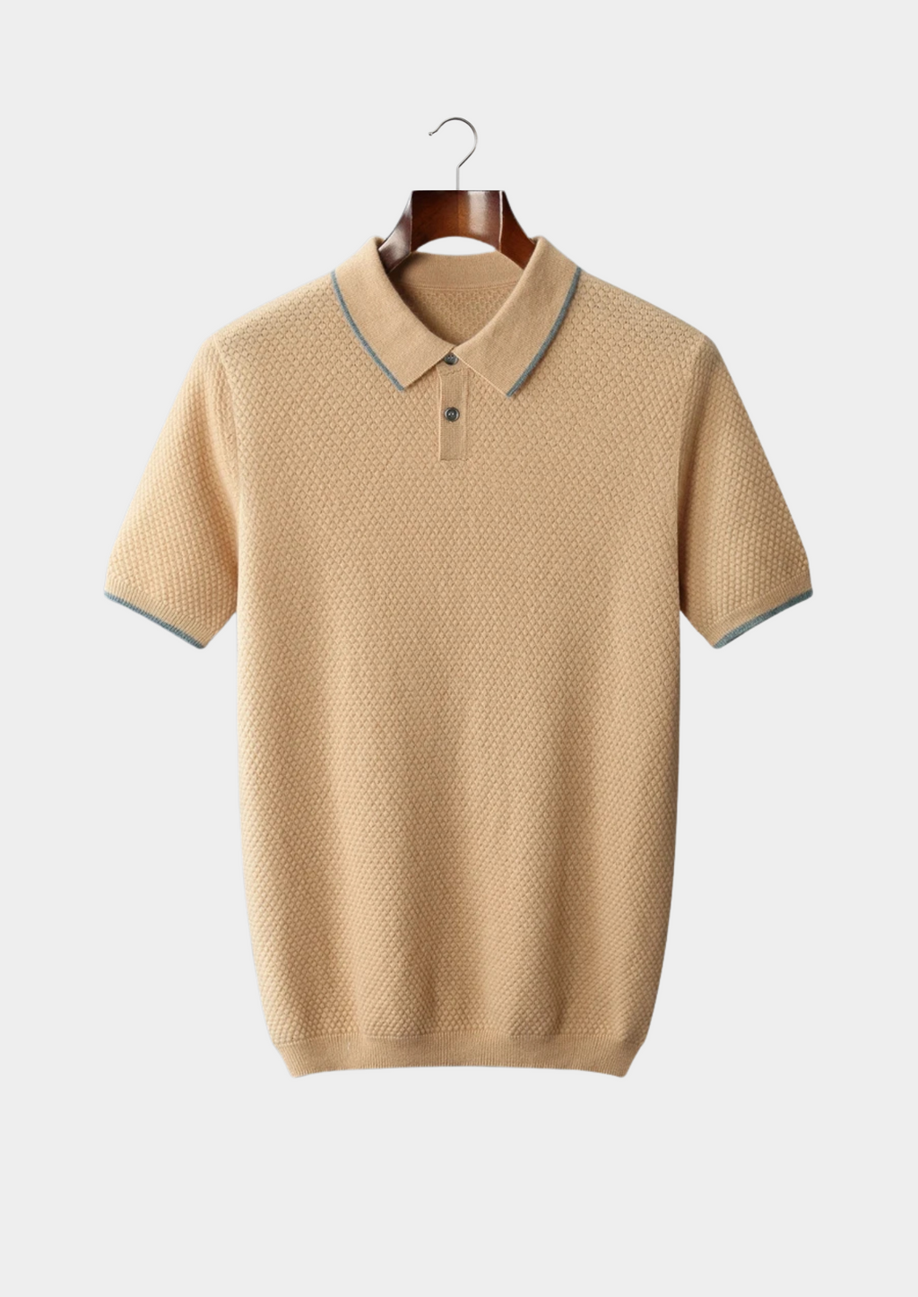 PREMIUM CASHMERE TWO-TONE POLO
