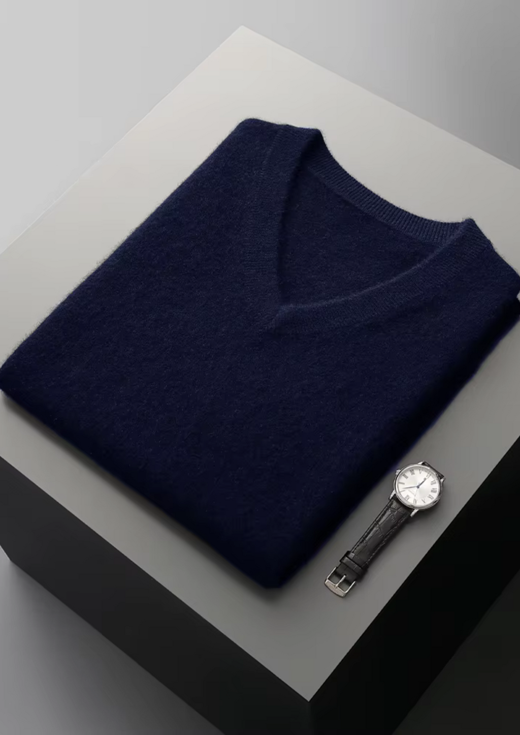 PURE EXTRA-FINE MERINO WOOL V-NECK VEST