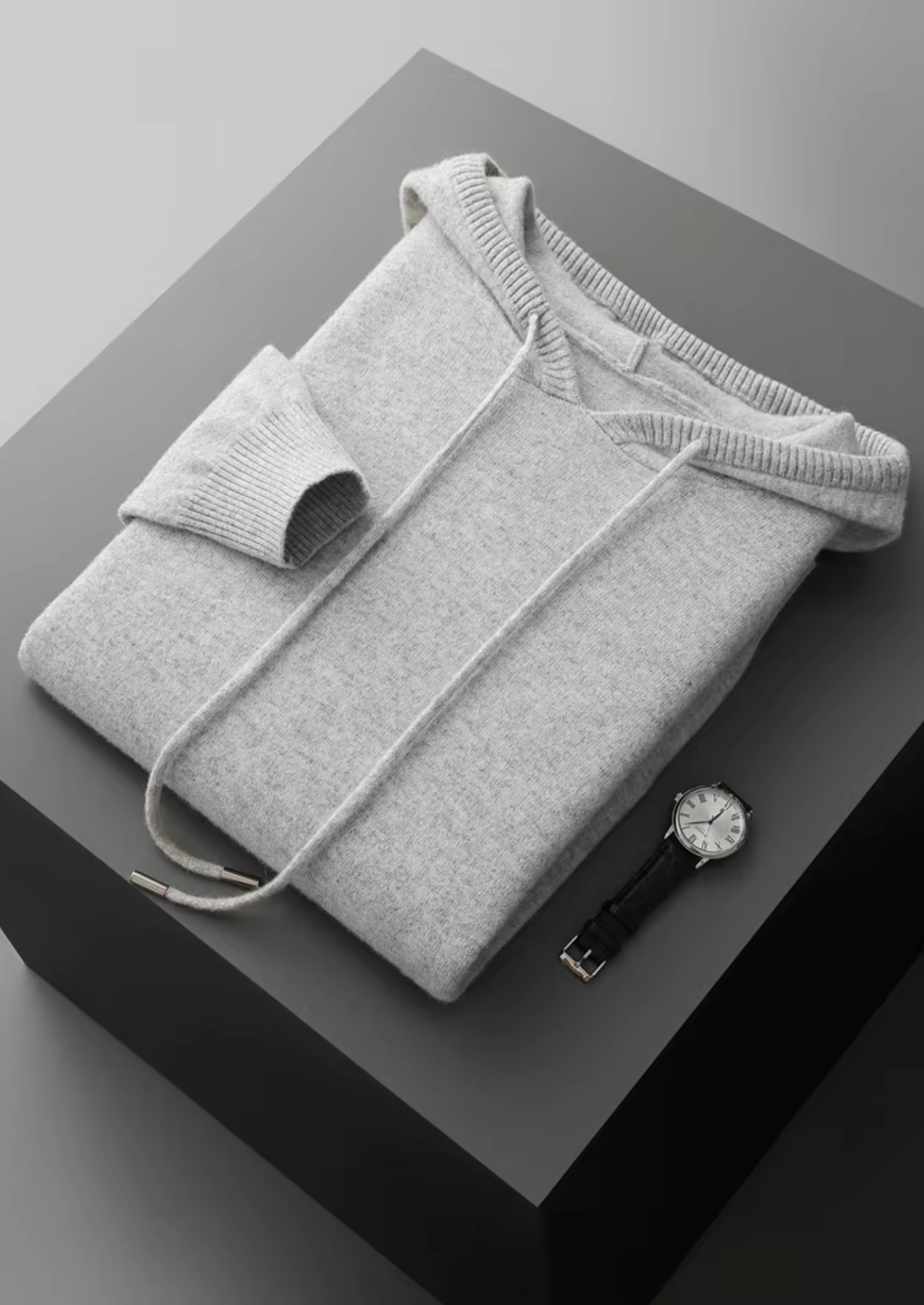 PURE EXTRA-FINE MERINO WOOL LEISURE HOODIE