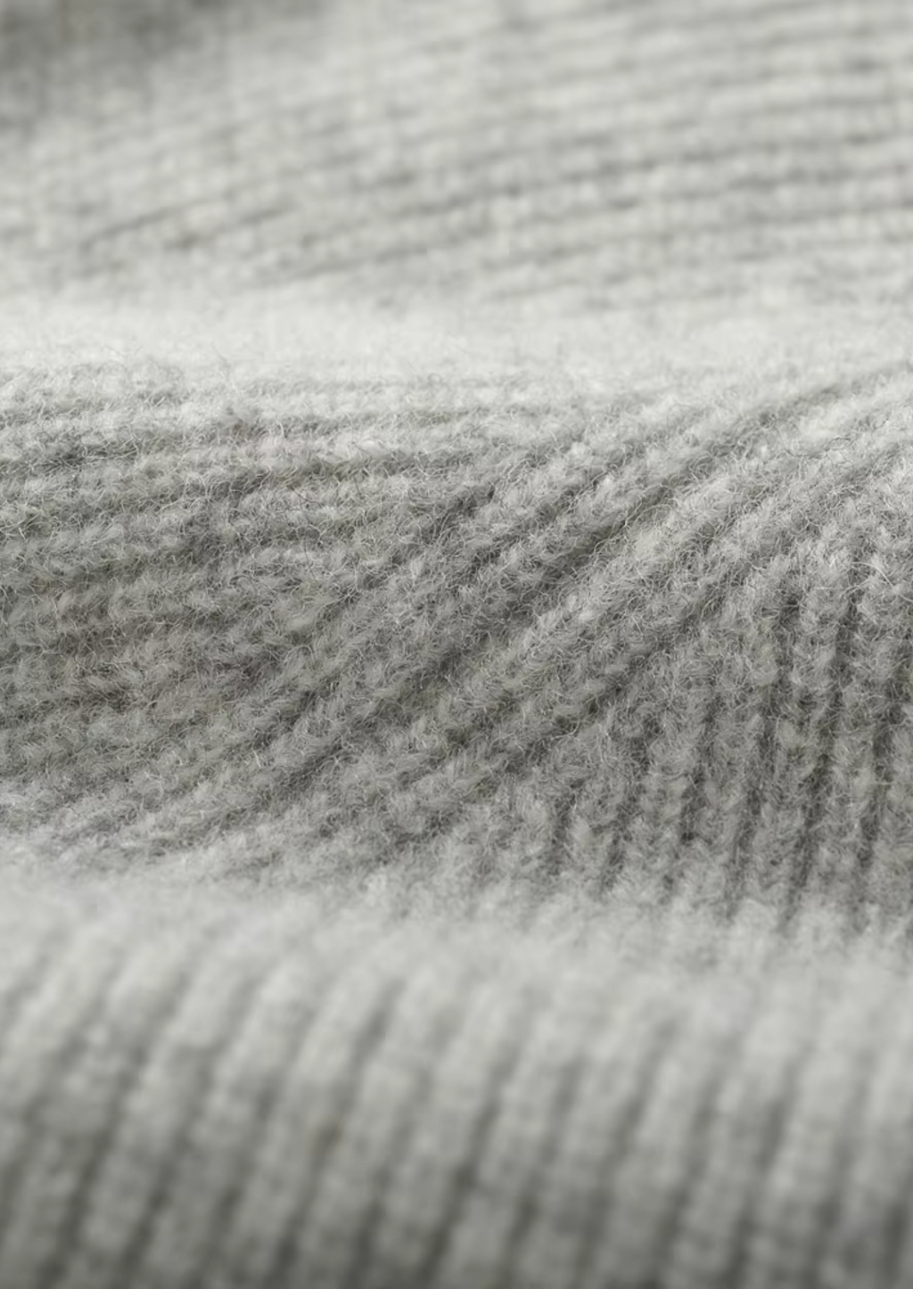 PURE EXTRA-FINE MERINO WOOL RIBBED ZIP HOODIE