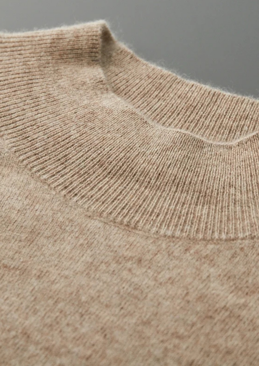 PURE EXTRA-FINE MERINO WOOL RAGLAN MOCKNECK