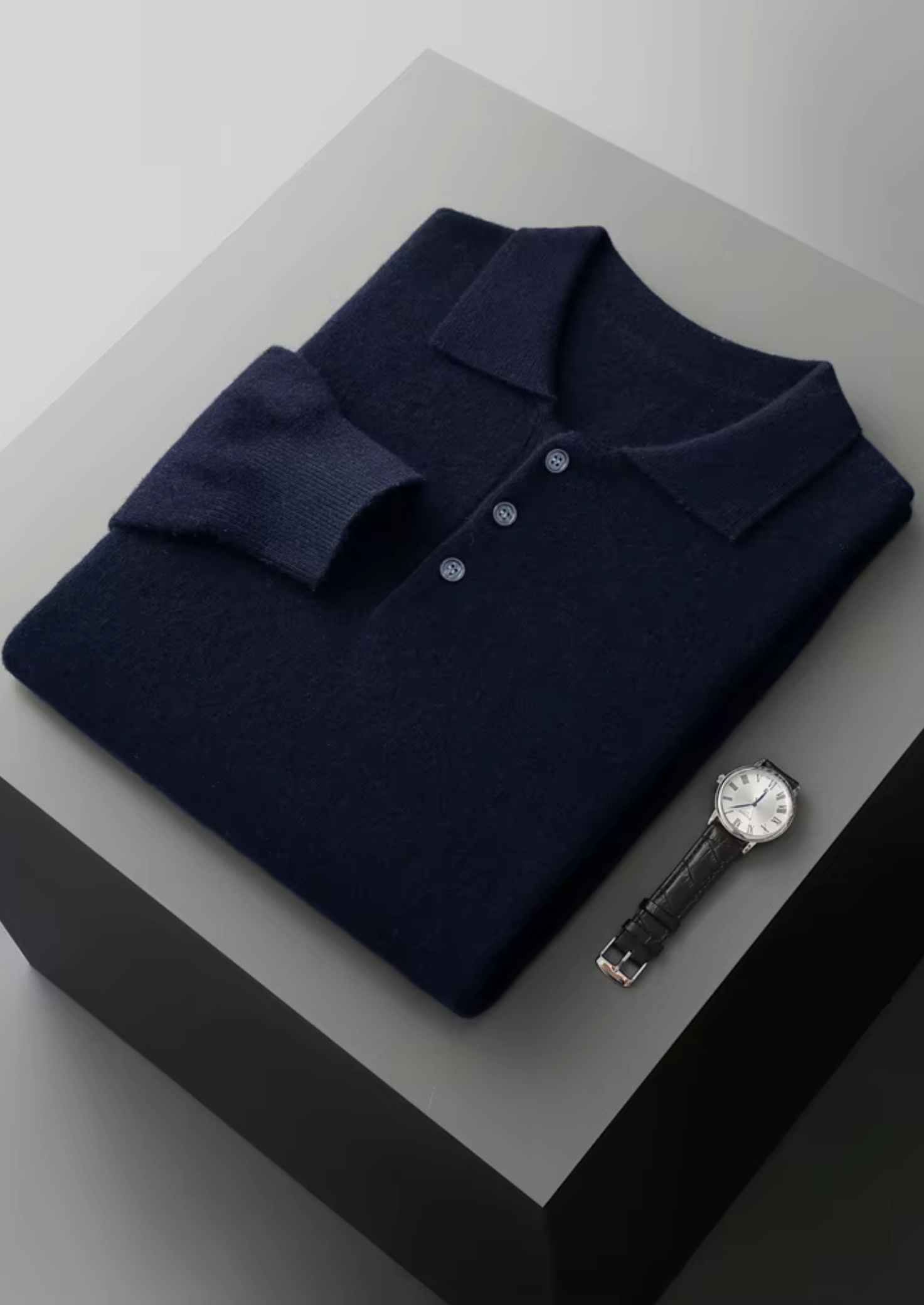 PURE EXTRA-FINE MERINO WOOL CLASSIC SWEATER POLO