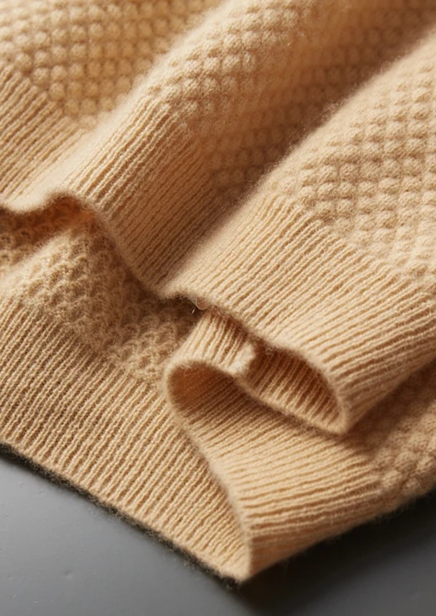 PREMIUM CASHMERE TWO-TONE POLO