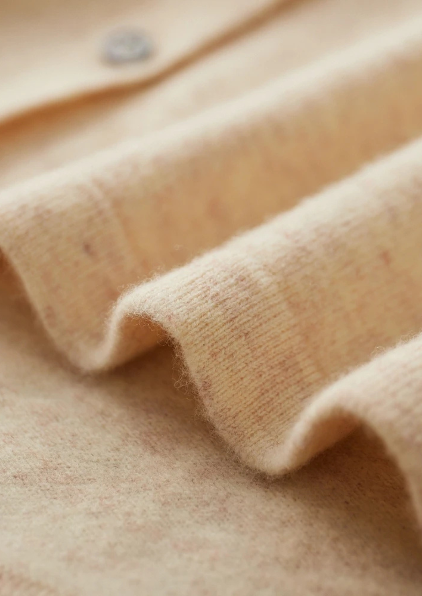 PURE EXTRA-FINE MERINO WOOL POLO CARDIGAN