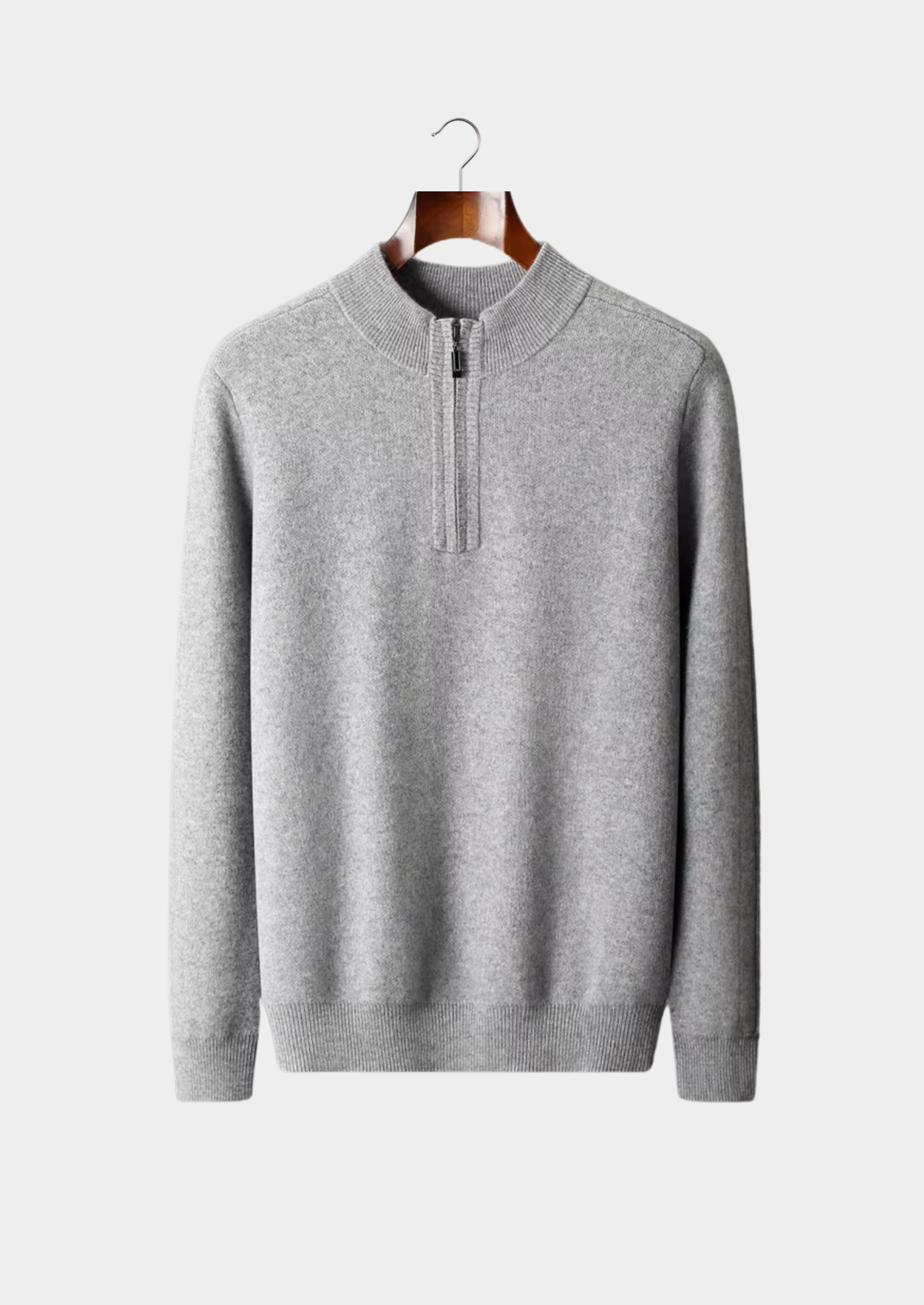 PREMIUM CASHMERE ESSENTIAL HALF-ZIP SWEATER
