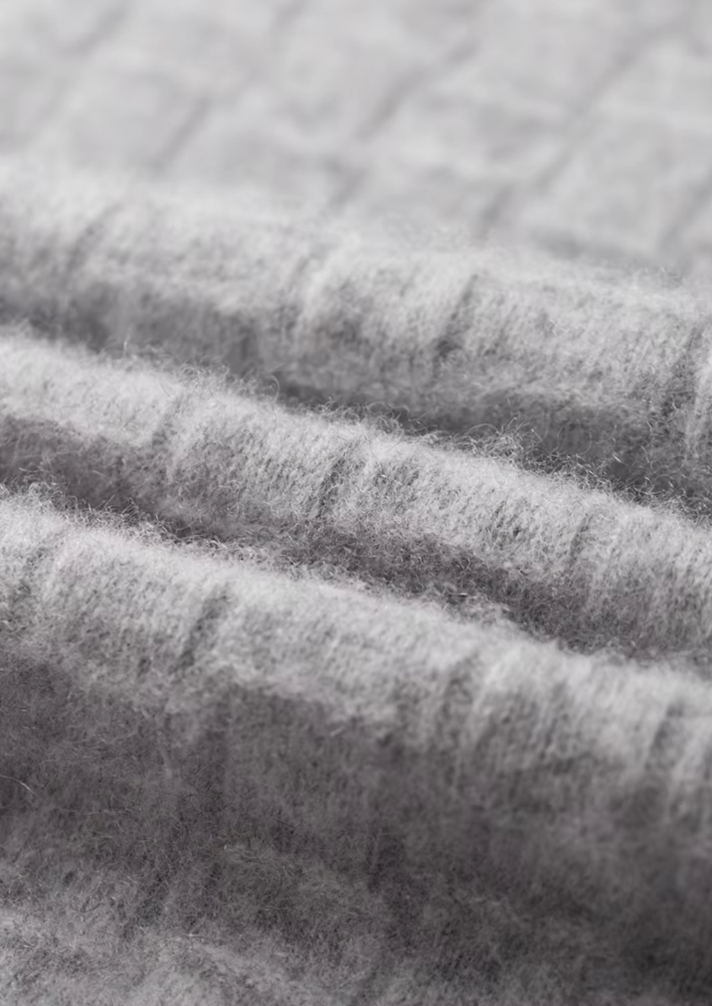 PURE EXTRA-FINE MERINO WOOL TEXTURED MOCKNECK