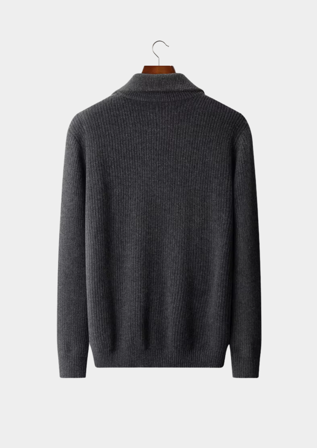 PURE EXTRA-FINE MERINO WOOL FUNNEL NECK DUAL ZIP CARDIGAN